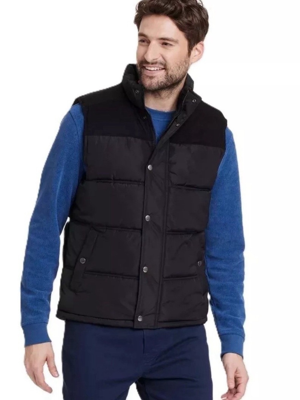 NWT Goodfellow & Co Men's Black Quilted Puffer Vest  Winter Layer size medium